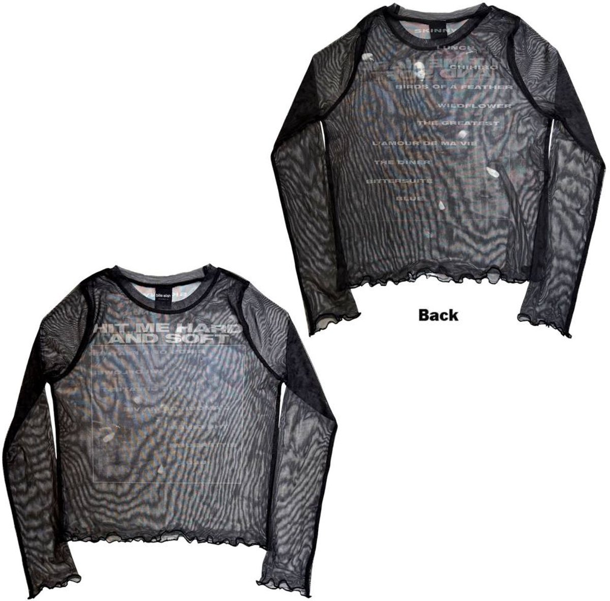 Billie Eilish - HMHAS Tracklist Crop top - S - Zwart