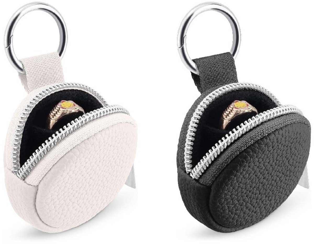Mini Sieradenbox voor Vrouwen - Met Sleutelhanger - PU Leren Organizer - 2-Pack