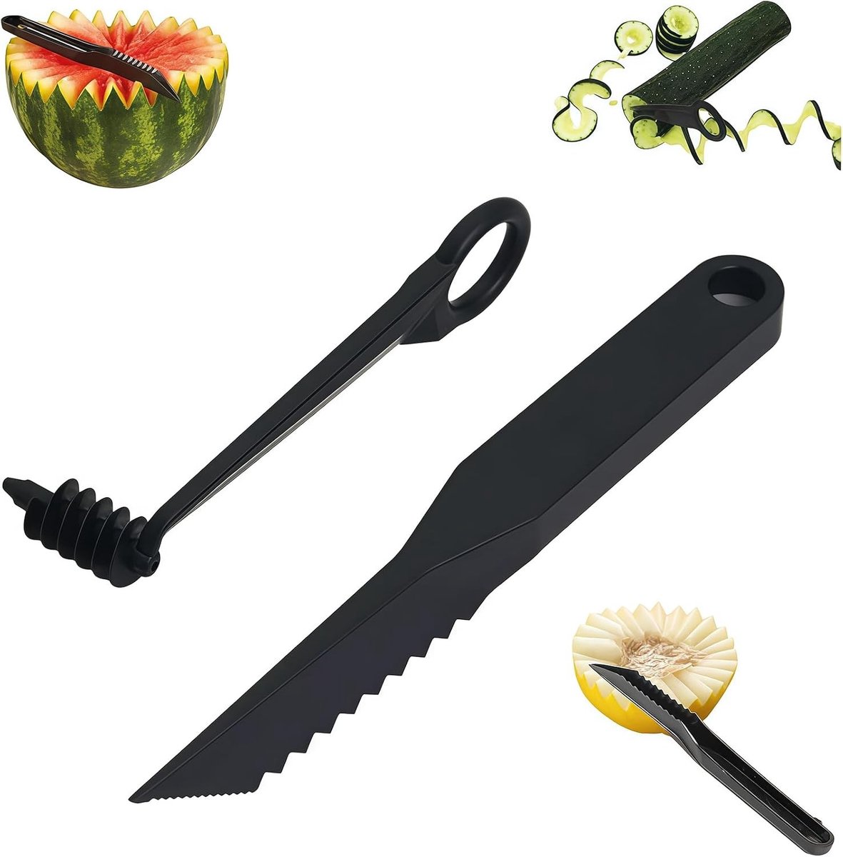 Set van 2 Golfsnijders en Appelsnijders, Aardappel Spiral Cutter en Groentesnijder voor de Keuken