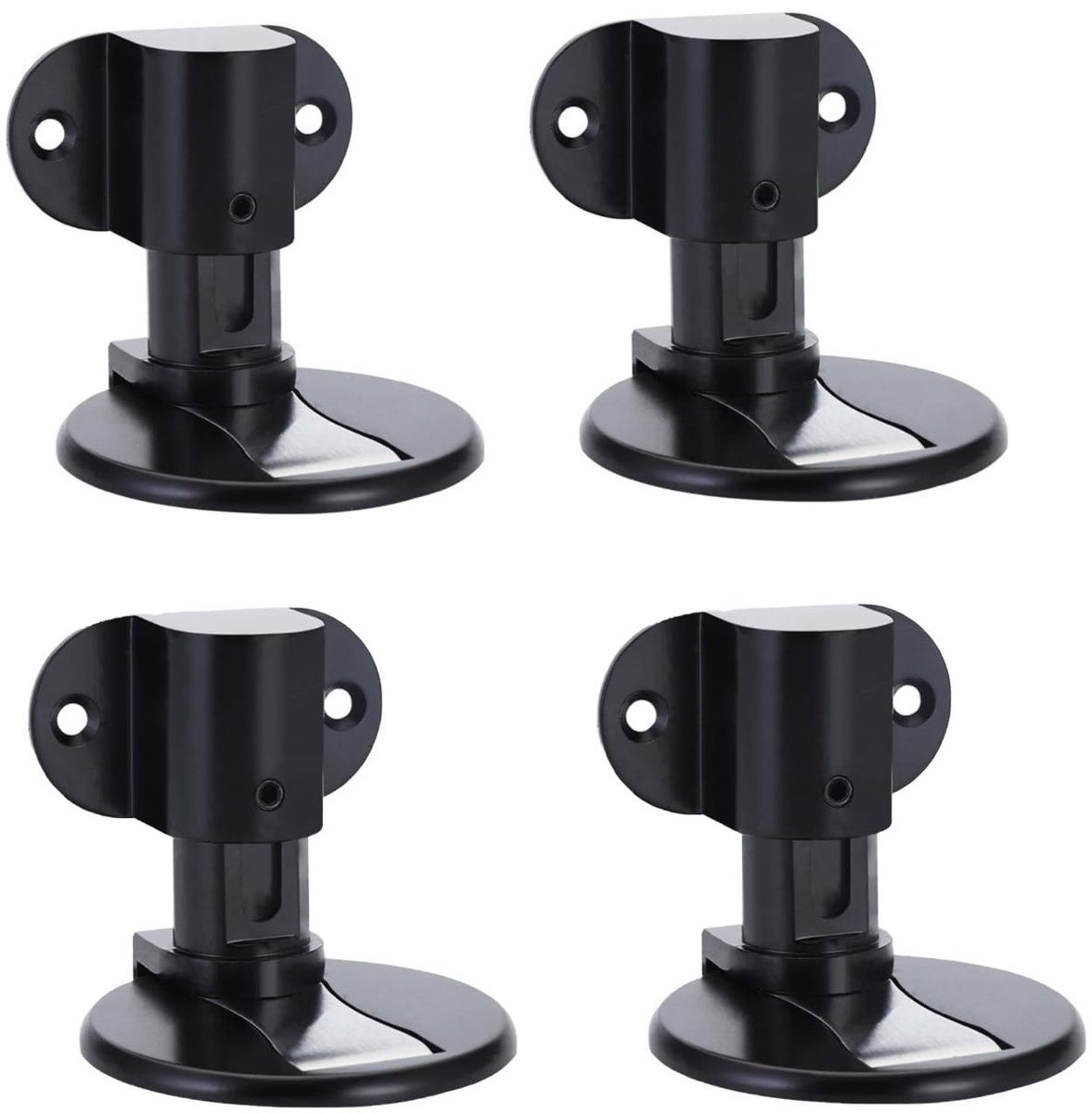 Magnetische Deurstoppers - 4 Stuks - Zwart