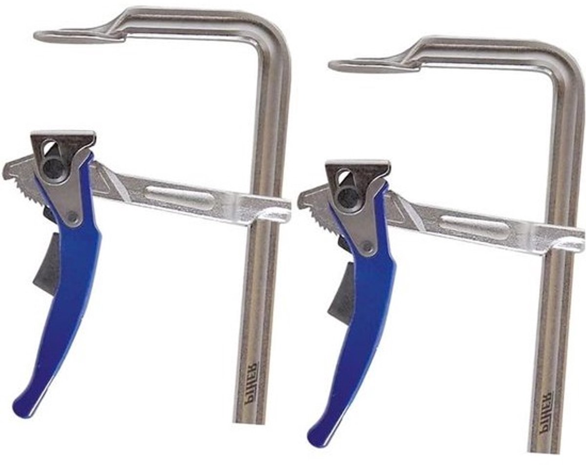 Hefboomklemmen - Schroefklemmen - Werkstukken Spannen - Hoge Spankracht - 50 cm Opening - Zilver
