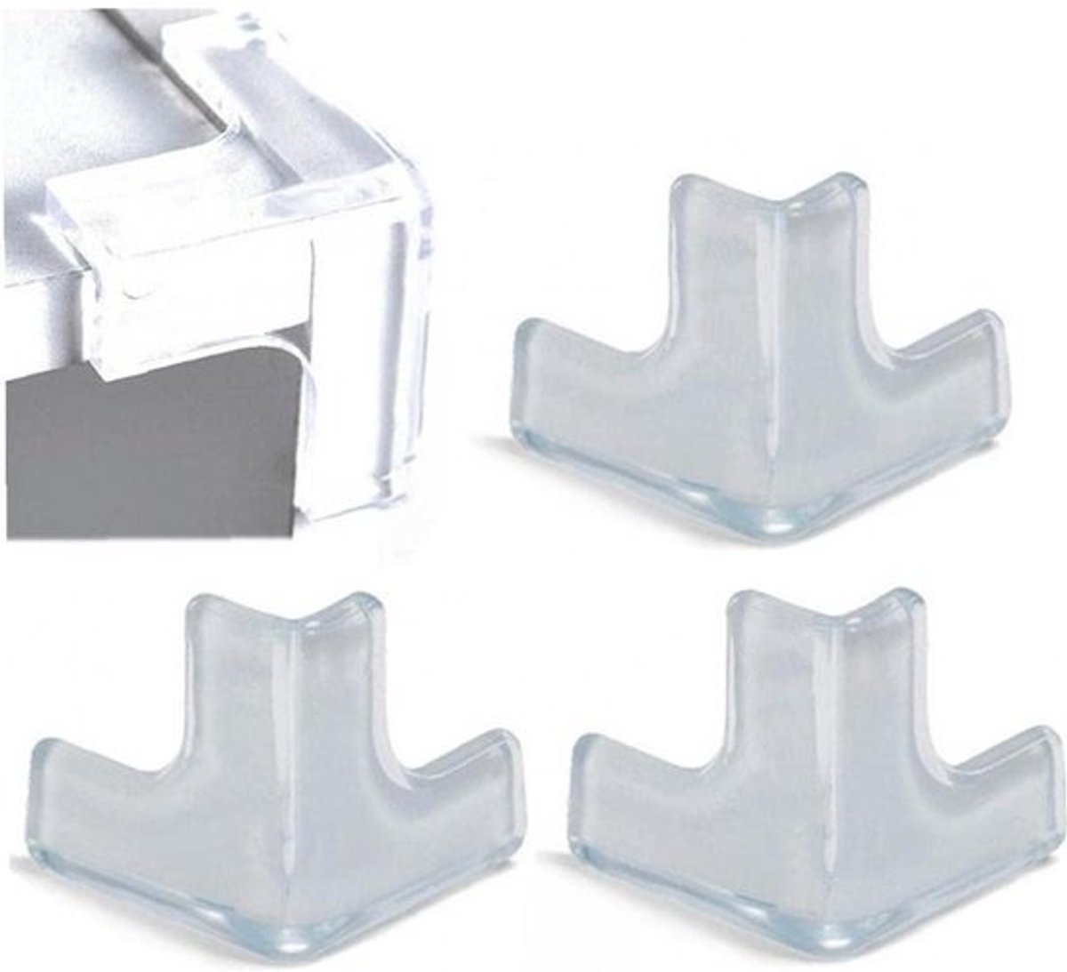 Hoekbeschermers Baby - Meubelbeschermers Veiligheid - Kinderen Beschermen - Zacht Flexibel PVC - 4 stuks - Transparant