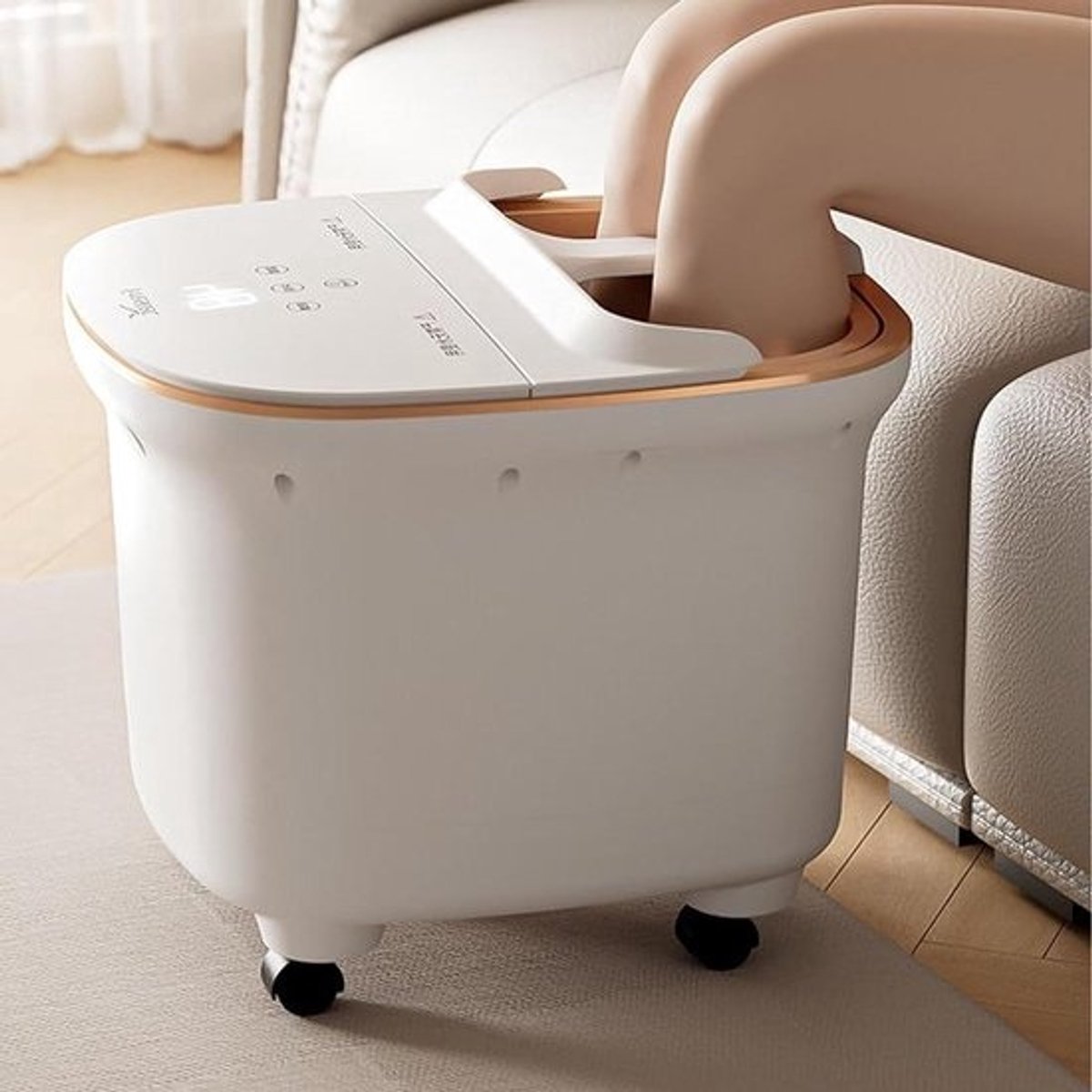 Voetbad met massage - Voetmassage spa - Ontspanning na werk - Met roodlichttherapie - 3500 Gram - Wit