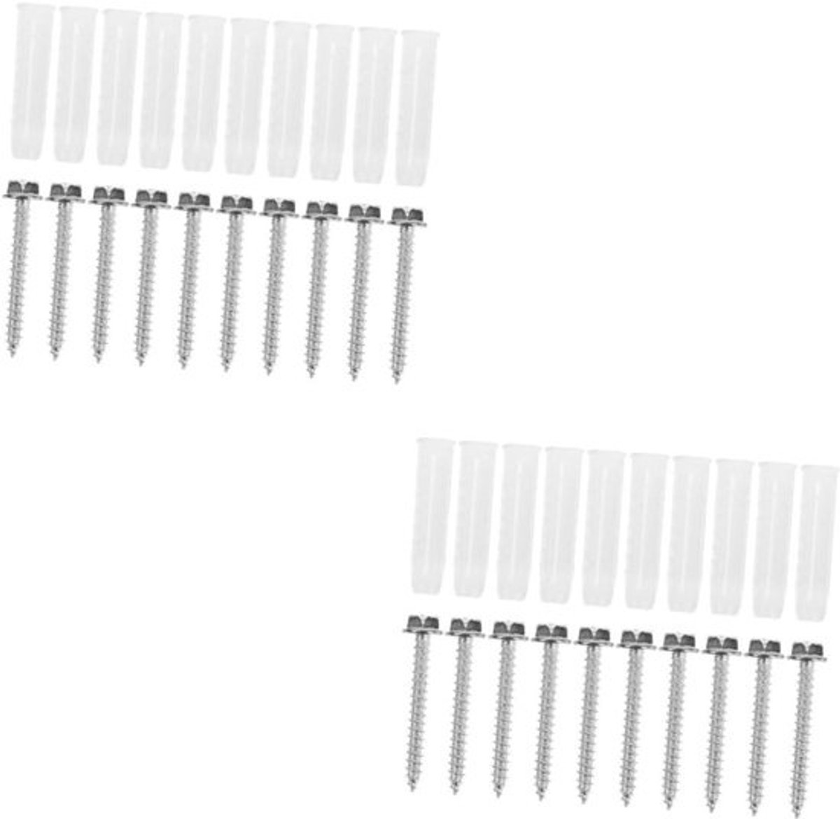 Montageaccessoires Set - Muurschroeven Ankers - Tv Ophangen - Betrouwbare Ondersteuning - 20 Sets - Diverse Kleuren