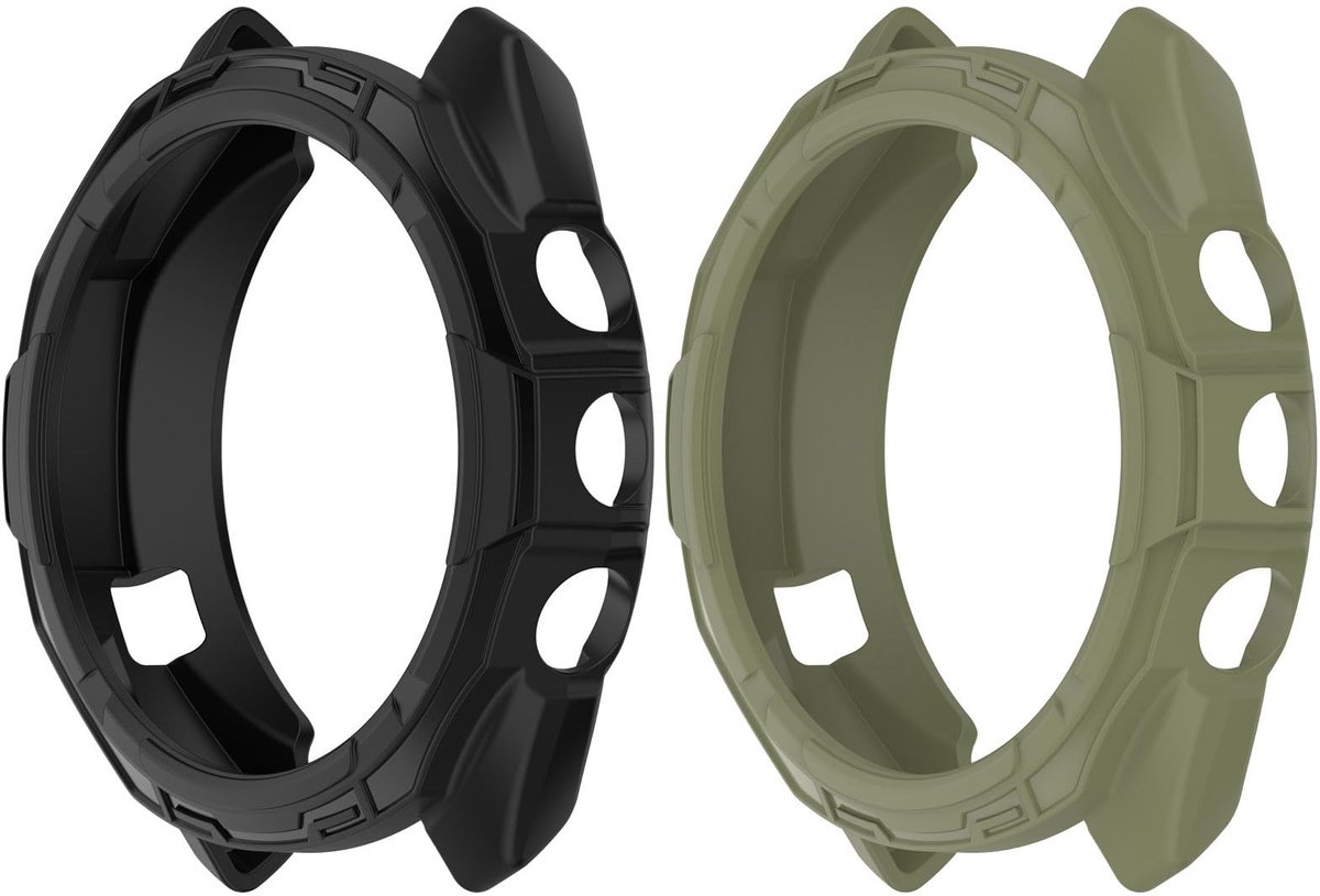 TPU Beschermhoes voor Garmin Approach S70 - Zwart/Groen