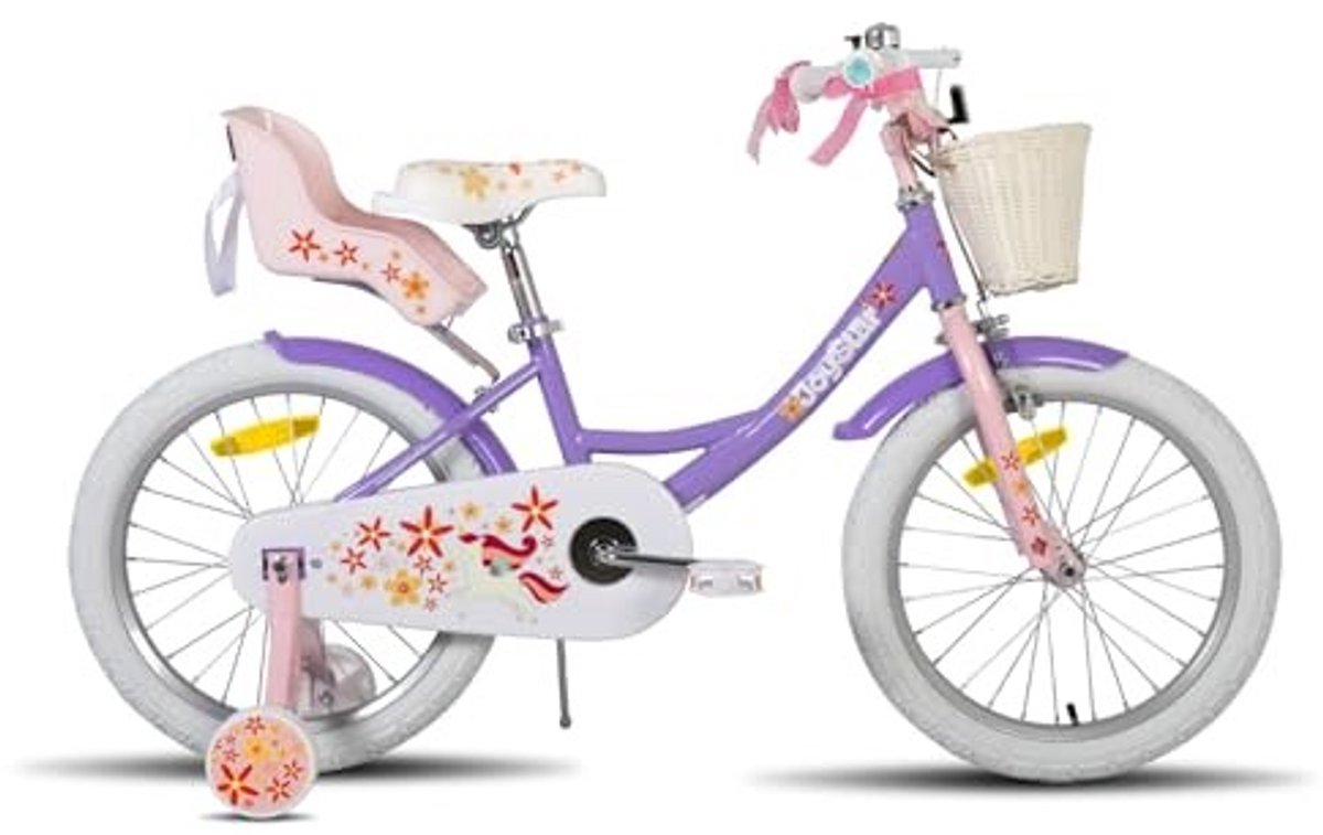 Kinderfiets 18 Inch met Steunwielen Lichtpaars