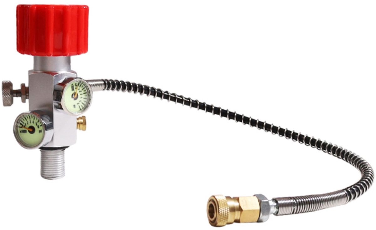 Regulator voor Paintball - Tot 4500 PSI met 24" slang