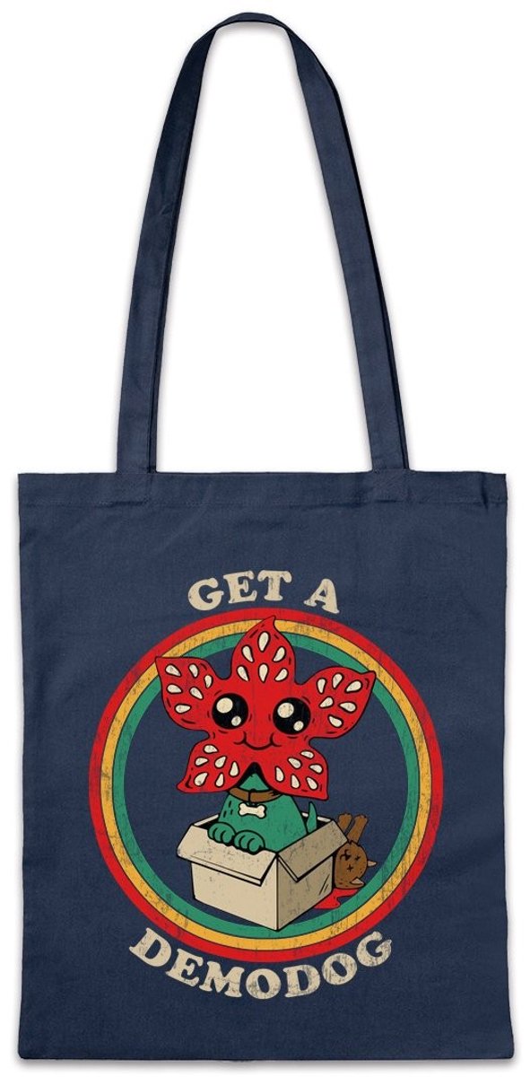 Shopping Bag - Blauw - Katoen - Eentje met Demodog