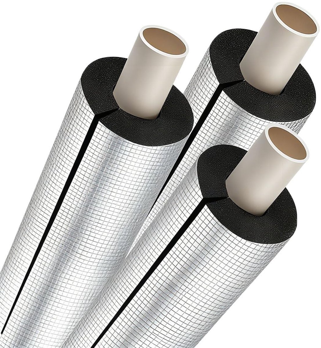 Zelfklevende Aluminiumfolie Isolatie Schuim Pijp - 4-1/2" tot 12-3/4"