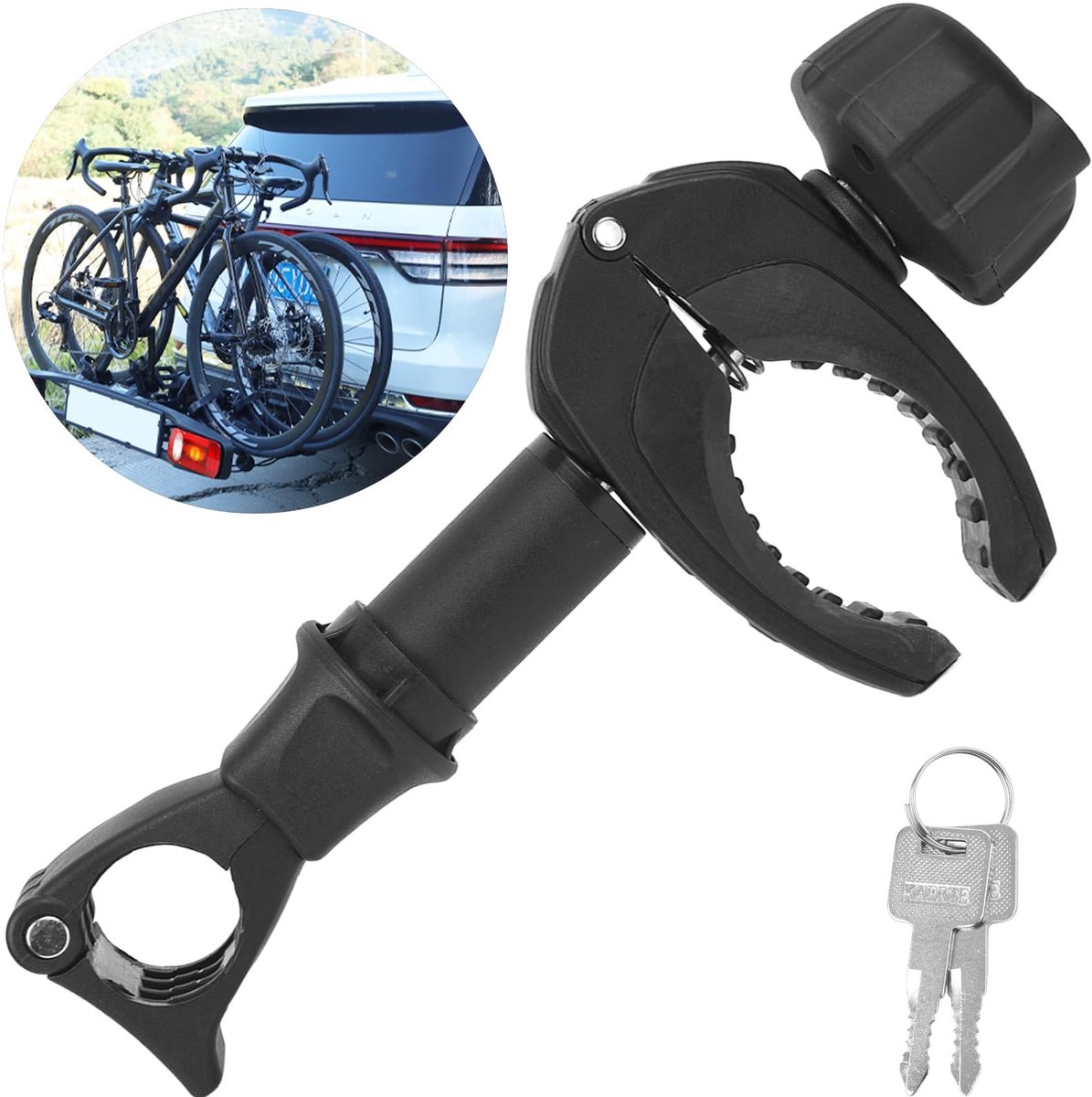 Framehouder voor Fietsendrager - 25 cm Zwart