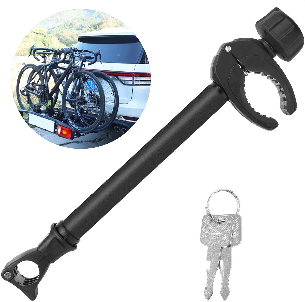 Framehouder voor fietsdrager - Zwart - 45 cm