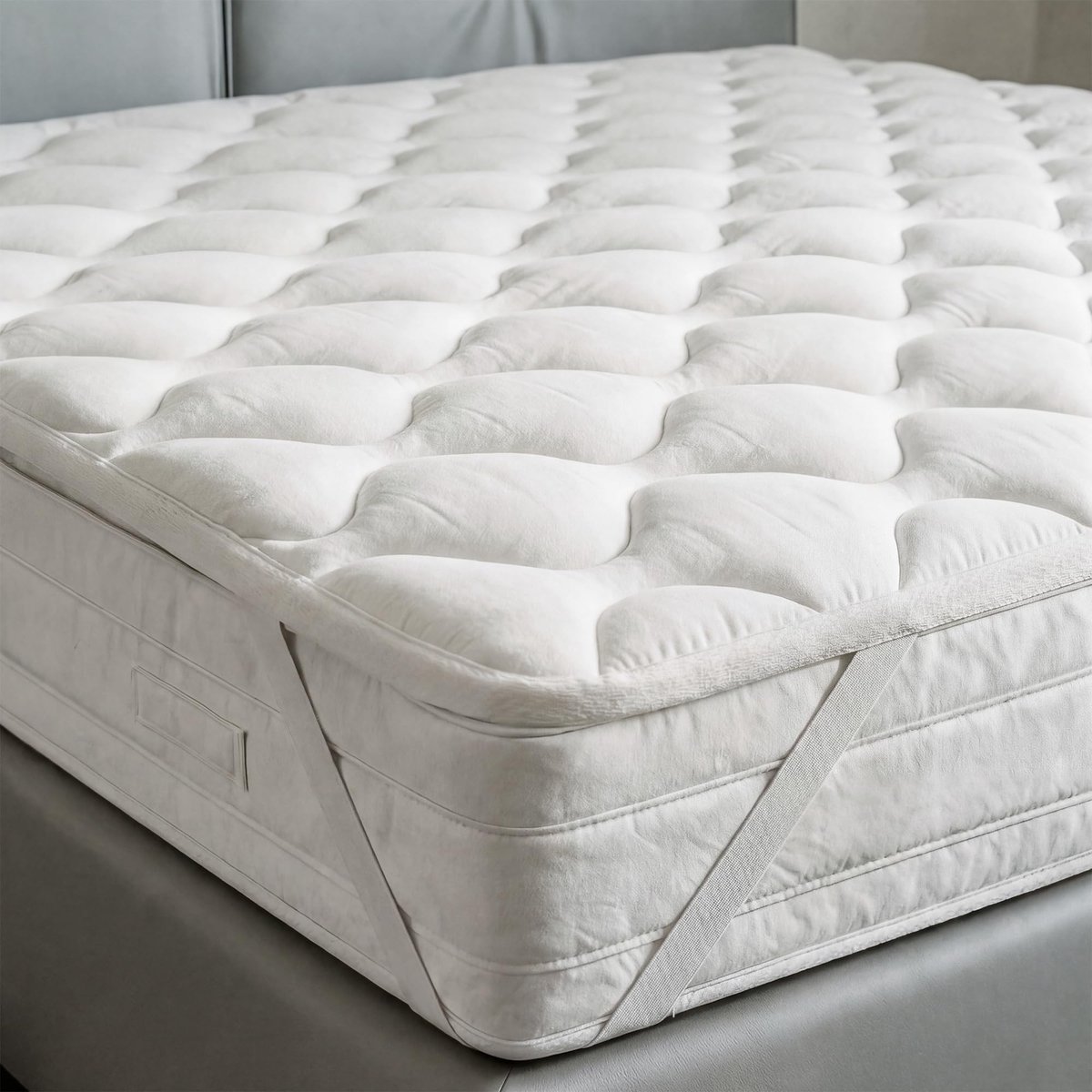 Gequilt Topper - Wit - 160x195 cm