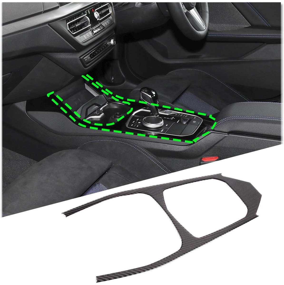 Auto Interieur Schakelpaneel Trim Sticker - Zwart