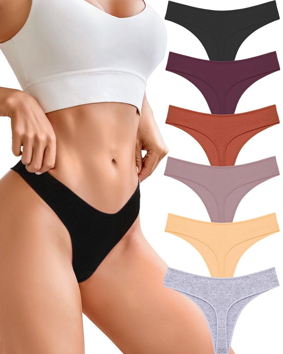 Dames Tangas Set - Katoenen Ondergoed - Set van 6