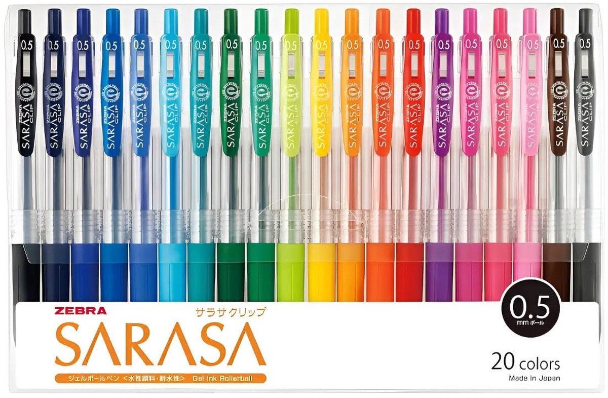 Gelbalpen Set - 20 Kleuren met Clips