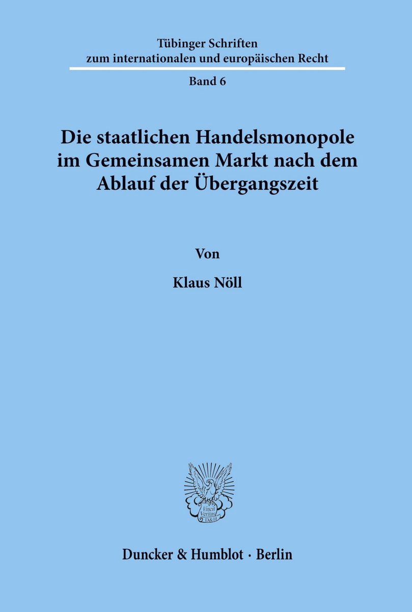 Boek over handelsmonopolen in de Europese Unie