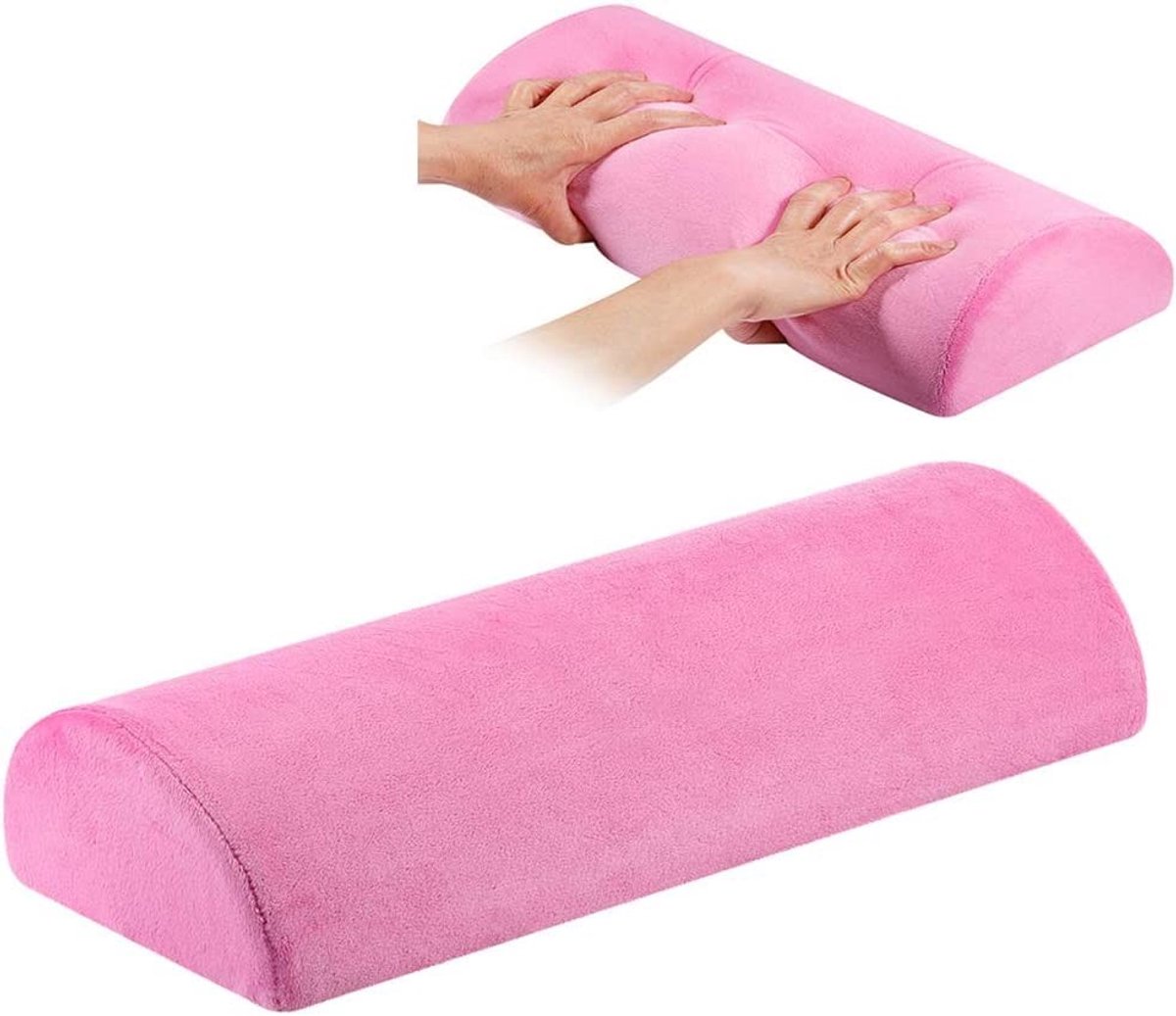 Half Moon Bolster Kussen - Ergonomische Steun - Roze kleur