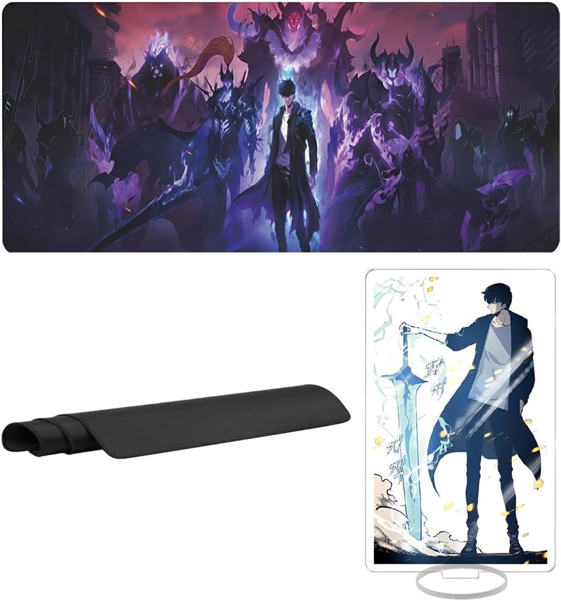 Oversized Gaming Muismat met Anime Figuren - Precisie Padding, Antislip Onderkant, Stijlvol en Duurzaam, 900 x 400mm voor Gamers