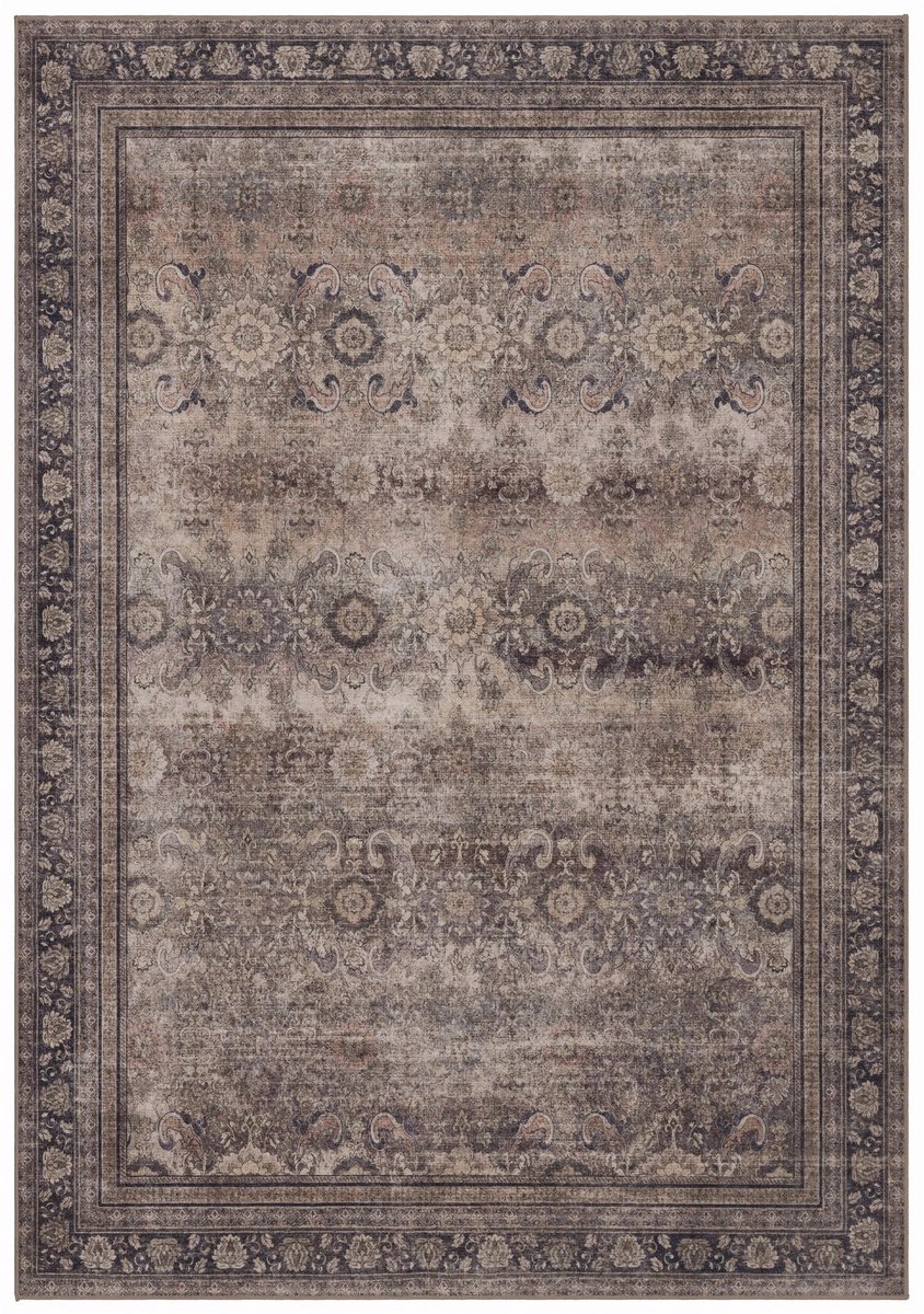 Dutch XXL Vintage Vloerkleed | Tapijt | Inka | Siermotief | Bruin | 120x170 cm