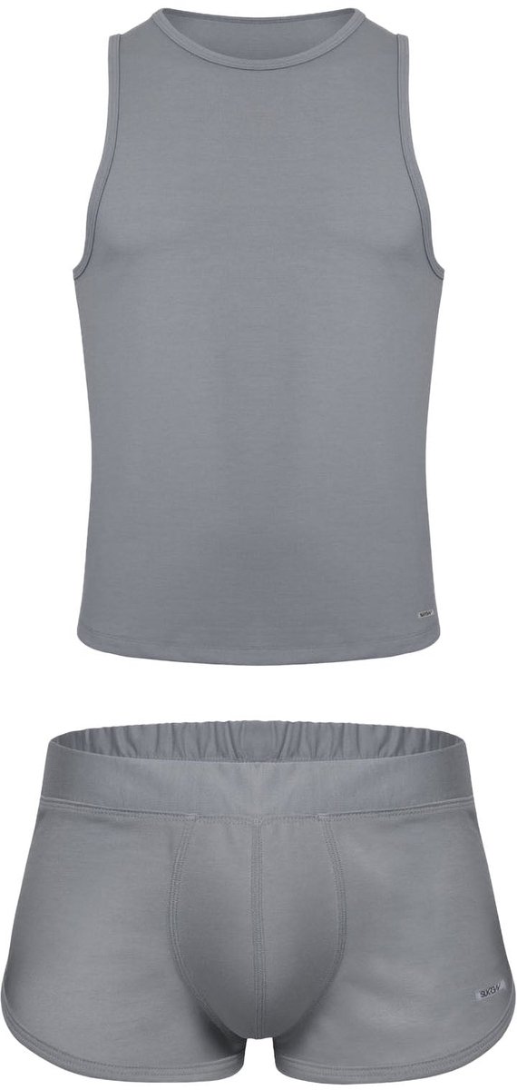 SUKREW 1x Shorts + 1x Vest Multipack Studio Grey - MAAT XS