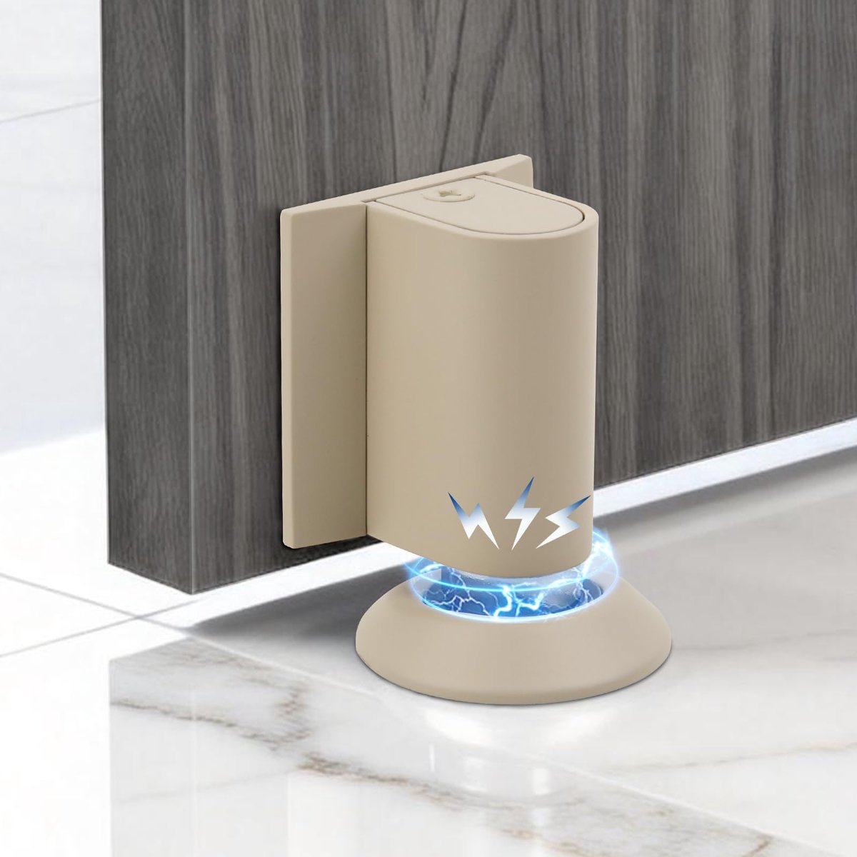 Magnetische Deurstopper - Zelfklevend Zonder Boren - RVS - Voor Vloer en Muur - Wit