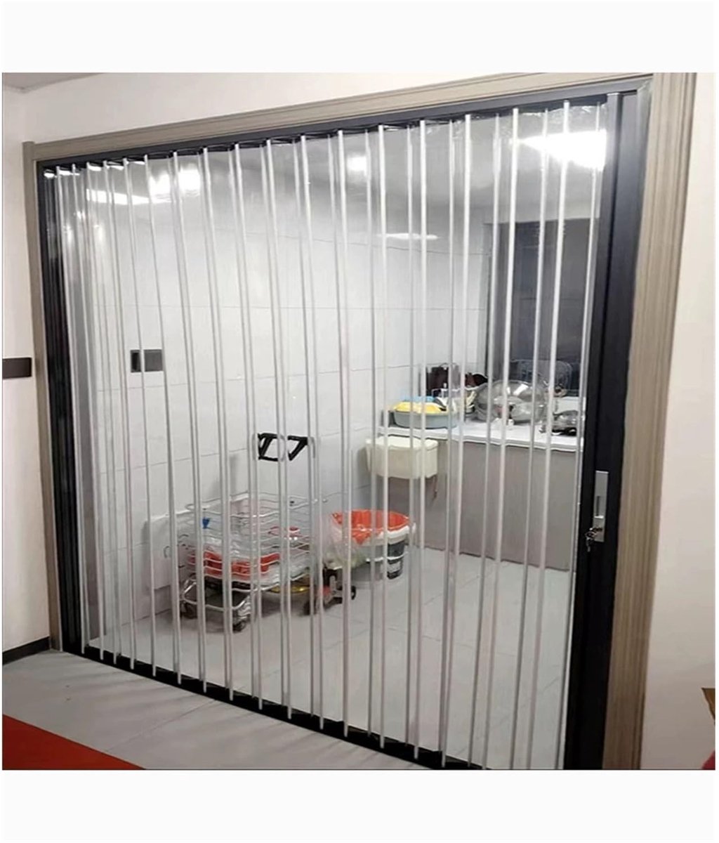 Aluminium Vouwdeur - Transparante Acrylpanelen - Zwart Frame