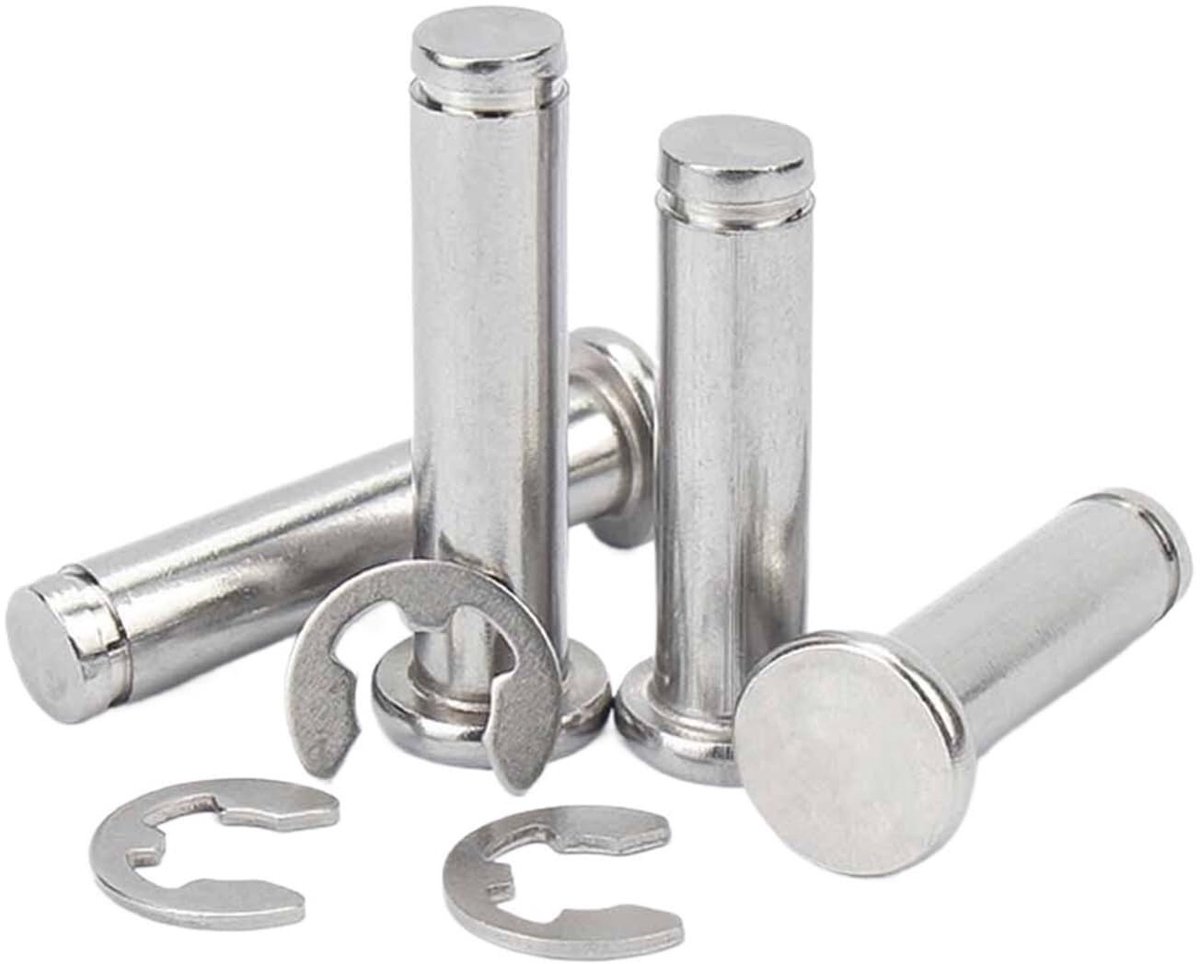 Set Cilinderpennen Platte Kop A2 M3-M12 - 5 Stuks