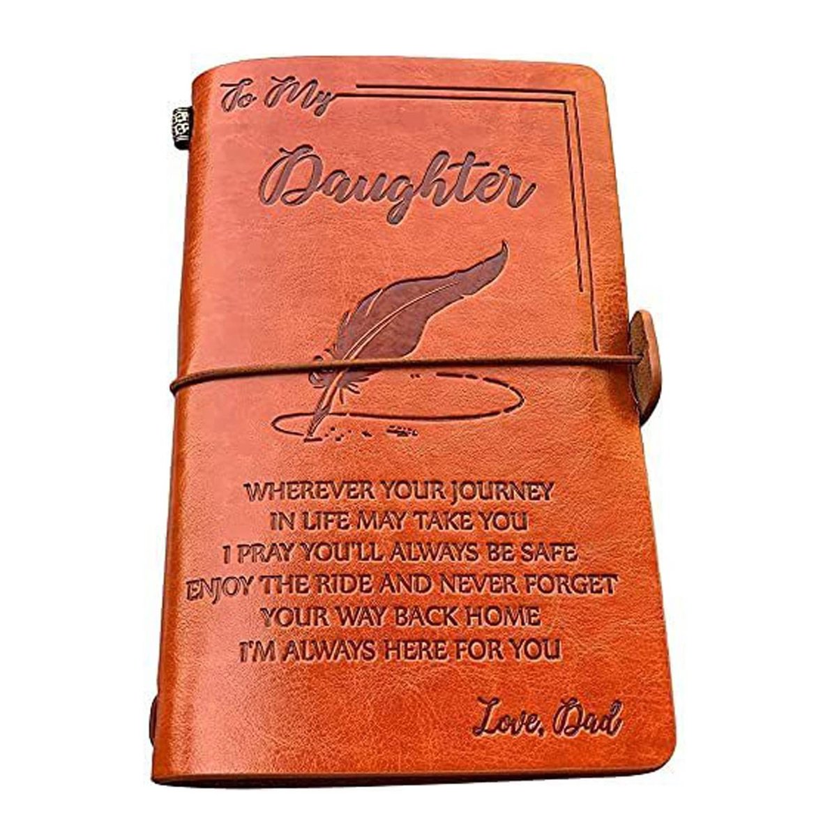 Gepersonaliseerd Leer Notitieboek - Cadeau voor Dochter