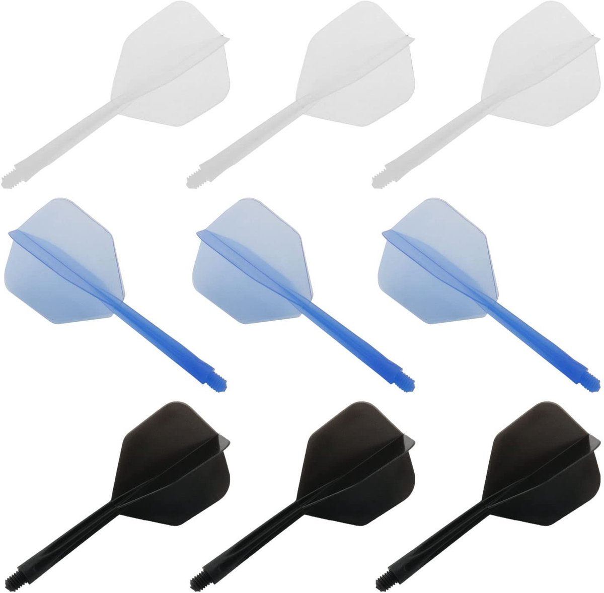 Darts en Schachten Set - 9 Stuks in Diverse Kleuren