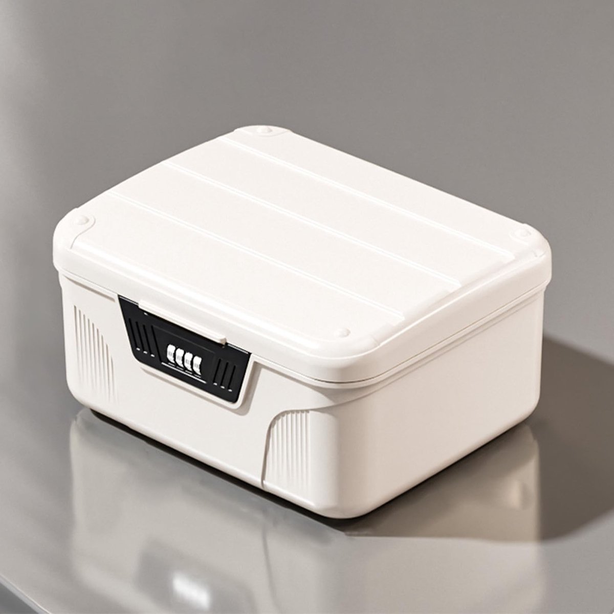 Lockable Storage Bin - Klein en draagbaar - Wit