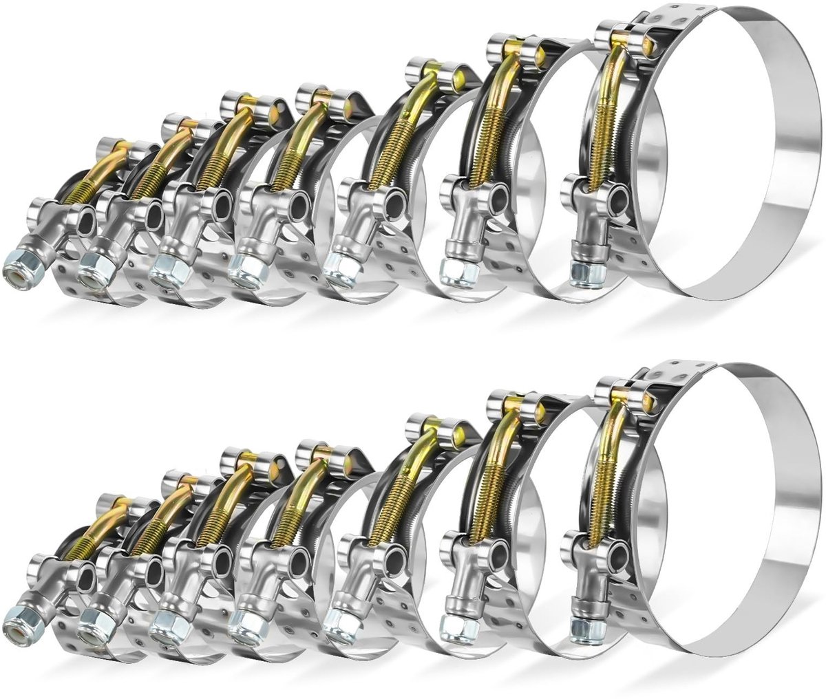 T-Bolt Slangklemmen Set - 14 Stuks