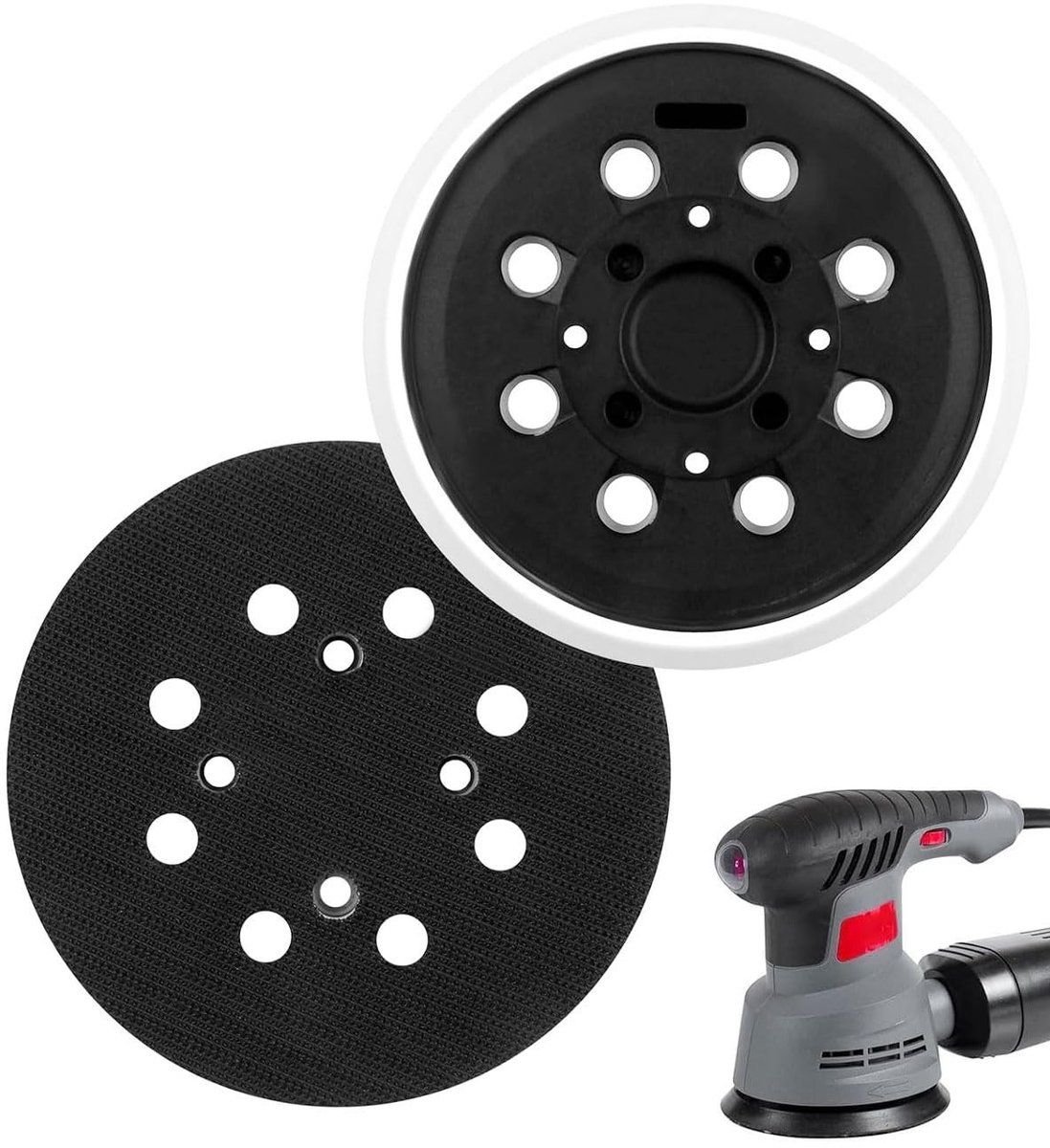 Professionele Schuurplaat 125 mm - 8 Gaten Klittenbandsluiting