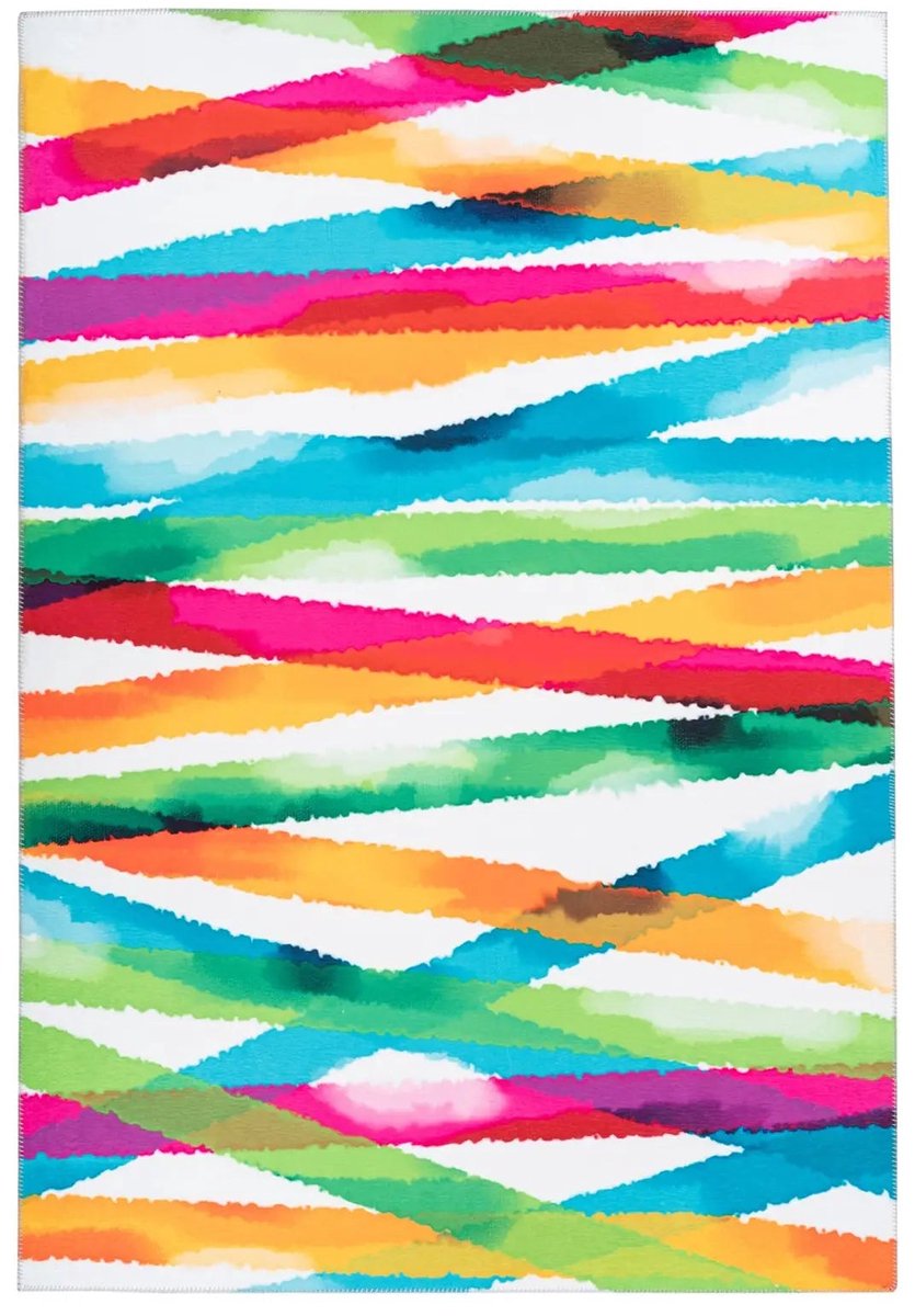 Dutch XXL Laagpolig Vloerkleed | Tapijt | Galaxy | Strepen | Multikleur | 80x150 cm