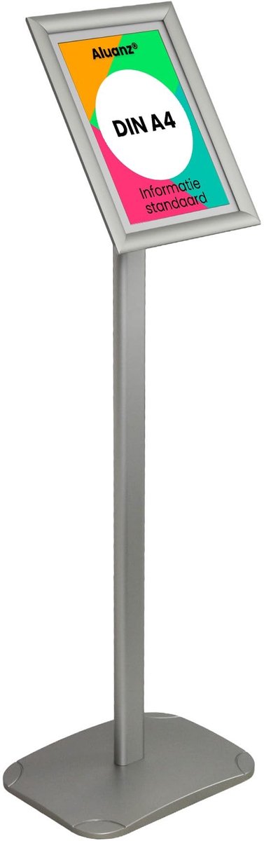 Informatie standaard A4 - Aluminium met draaifunctie - Zilver