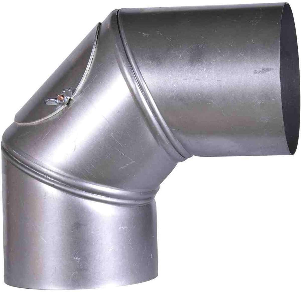Stove Pipe met Schoonmaakdeur - Ø130 mm, Verstelbaar tot 90°