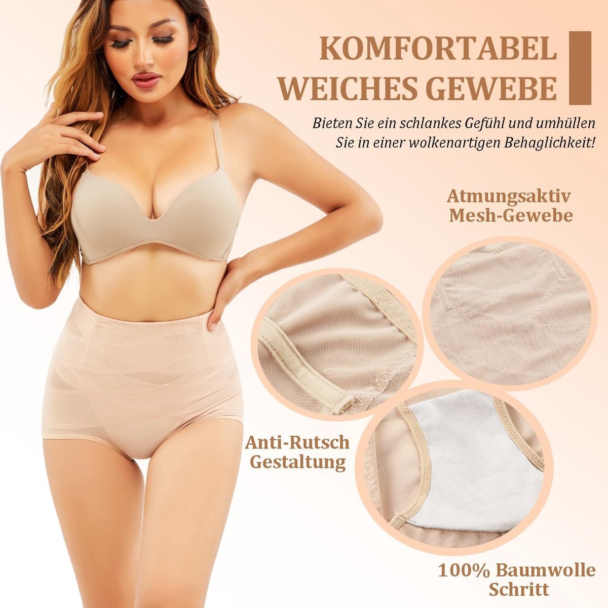 Dames Hoge Taille Naadloze Panty voor een Plat Buikje - Comfortabele Shaping Onderbroek met Onzichtbare Zijkanten en Ondersteuning