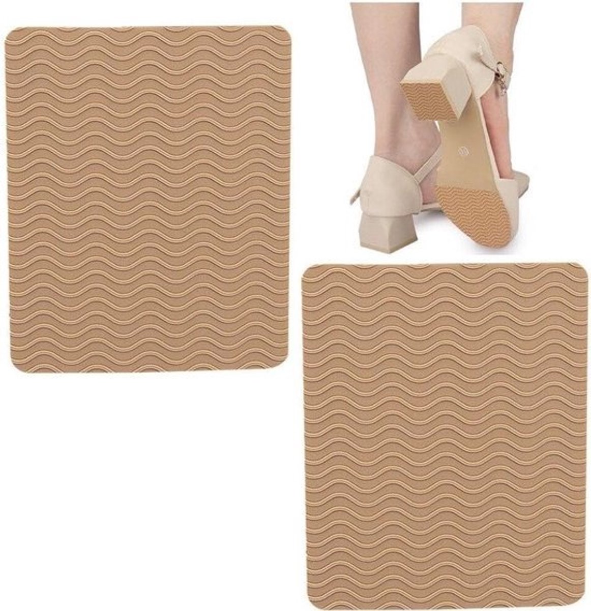 Schoenzool Reparatie Rubber - Hak Vervanging Grip Pads - Schoenen Repareren - Zelfklevend Antislip Ontwerp - 10 x 8 cm