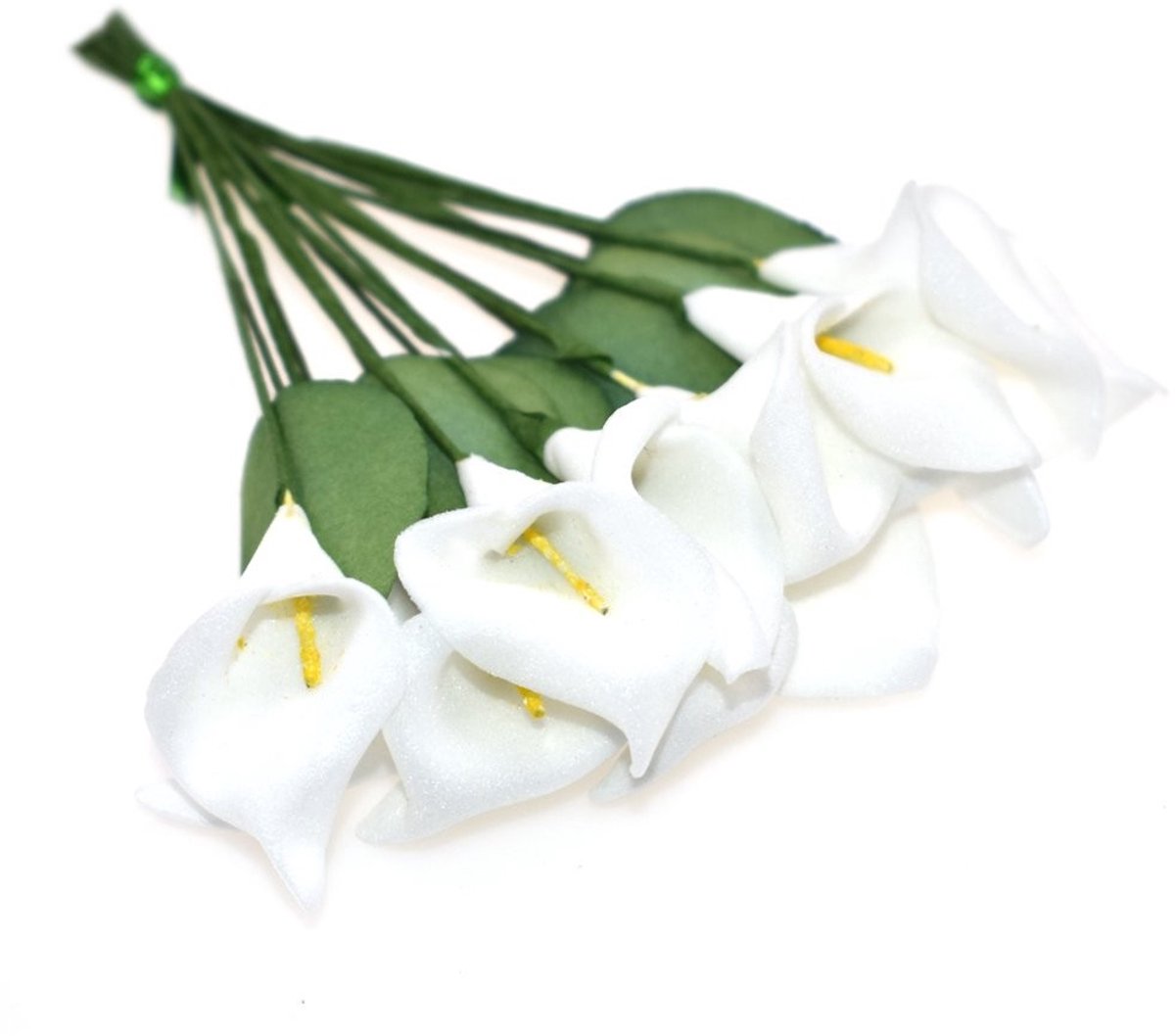 Mini Kunstmatige Calla Lelie Bloemkoppen - 144 Stuks Witte Decoratie