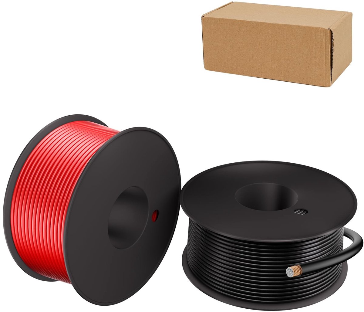 Elektrische Draad Set van 2 - 61 Meter 18 - Zwart en Rood