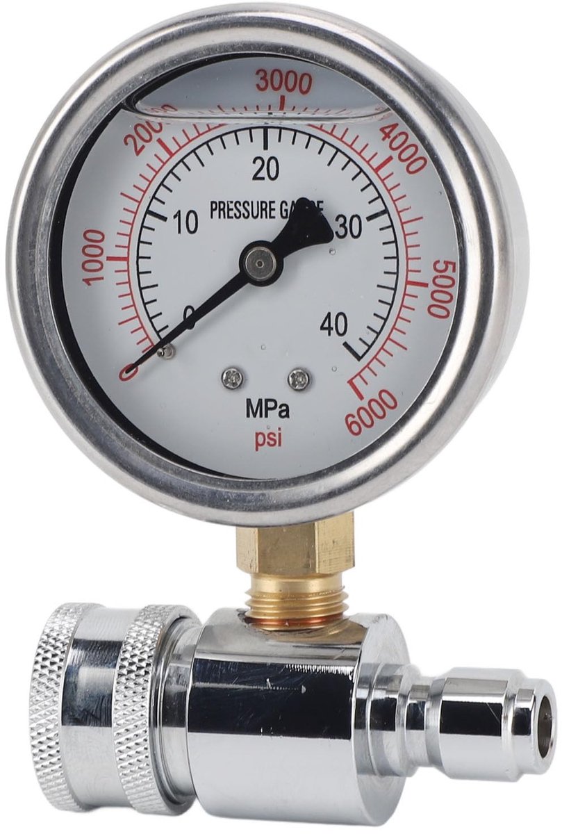 Hogedrukreinigermeter met 3/8 inch snelkoppeling - Max 6000