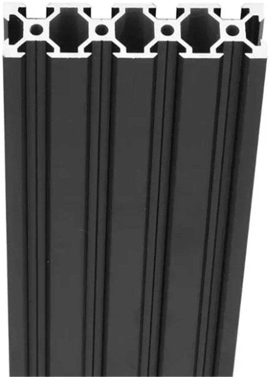 Aluminium Profiel 2080V - Zwart V-type Sleuf 20 x 80 mm