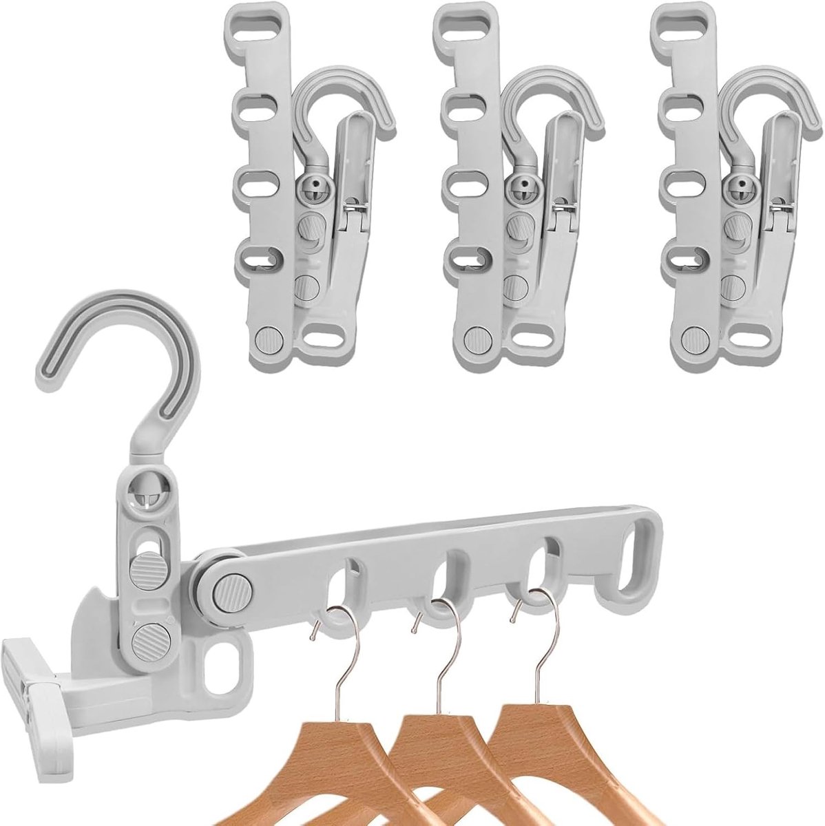 Vouwbare Wasrek met 5 Openingen, Compact en Ruimtebesparend voor Thuis en Reizen, Ideaal voor Droogprocessen