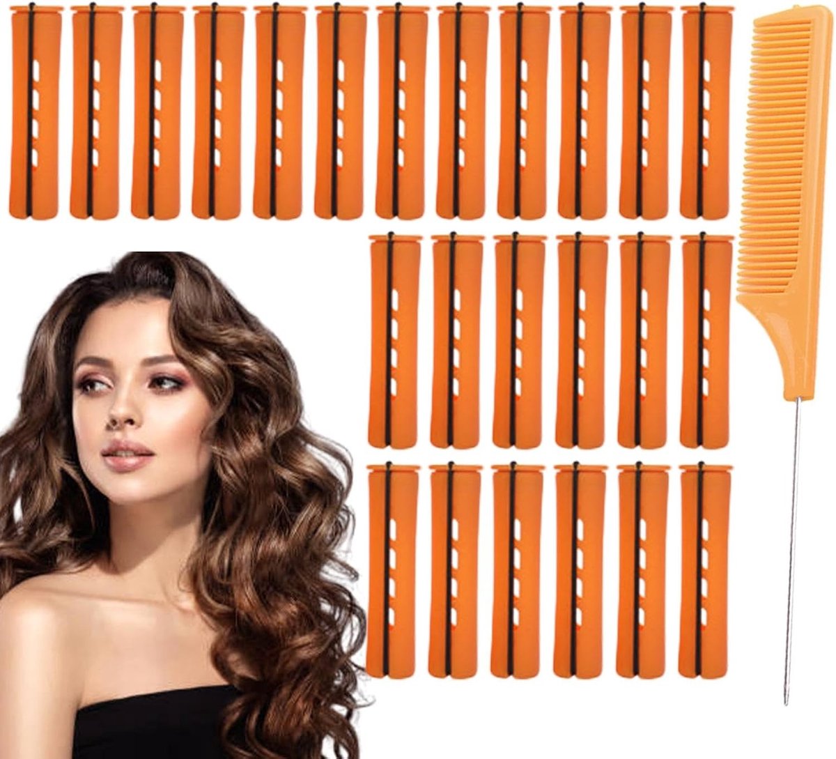 24 Stuks Permanente Haarrollers van 2 cm - Ideaal voor Krullen en Styling van Haar
