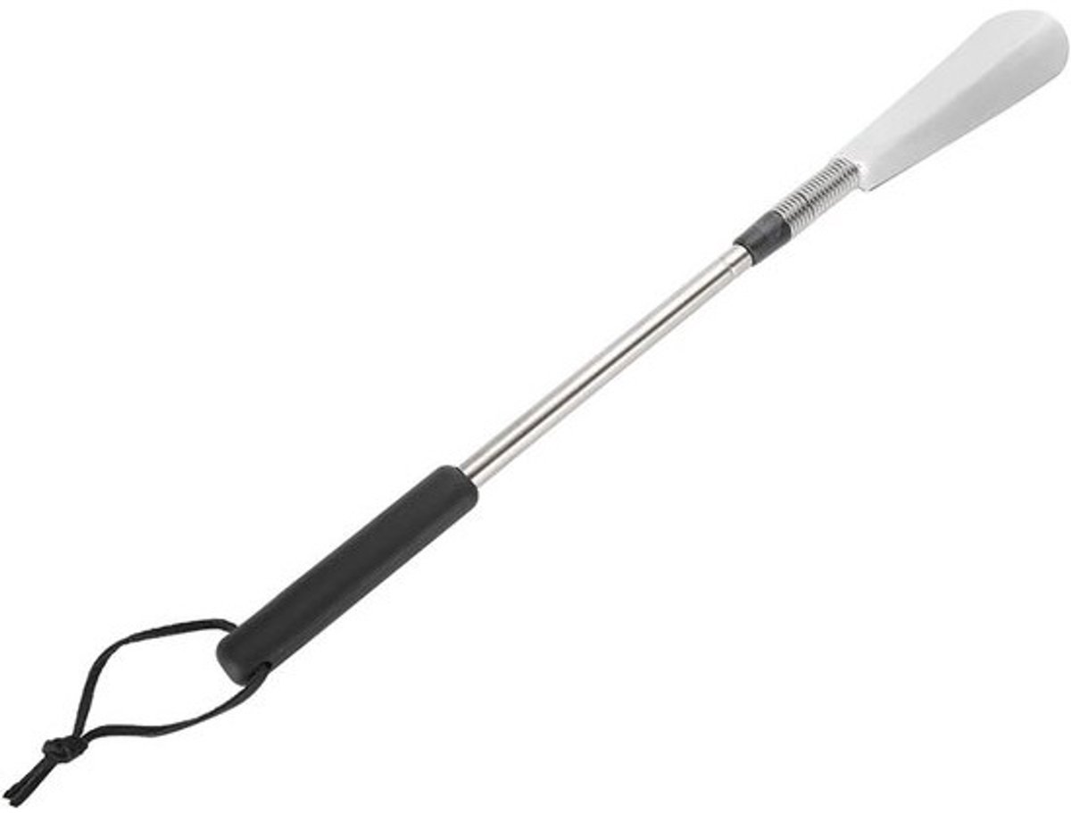 Telescopische Schoenlepel - Schoenlepel Lang Handvat - Schoenen Aantrekken - Verstelbaar Veerontwerp - 30-78.5cm - Zilver