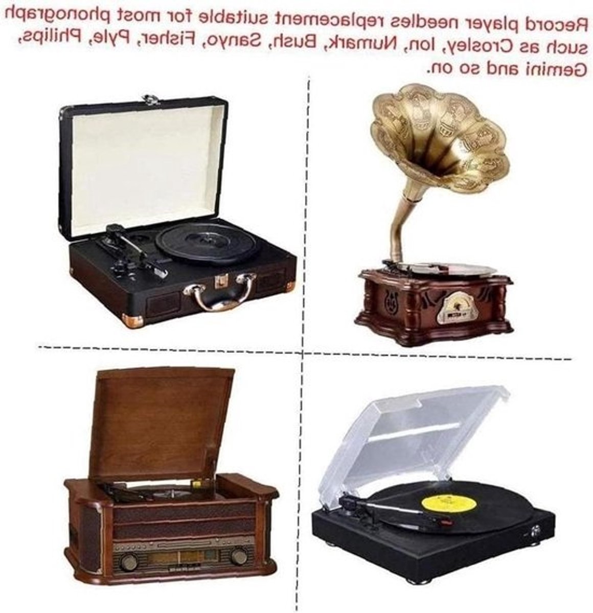 Platenspeler Naald - Diamant Pen Fonograaf - Muziek Luisteren - Duizenden Rotaties - 13 x 1 cm - Zilver