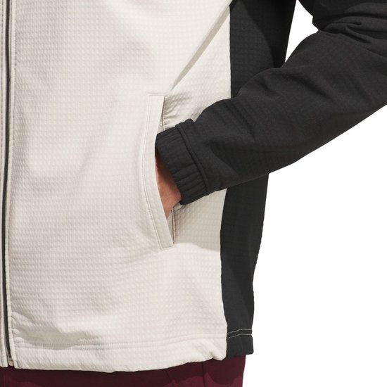Adidas Ultimate365 Wind Volledige Ritssluiting Heren Golfsweater Aluminium Zwart van adidas — afbeelding 5