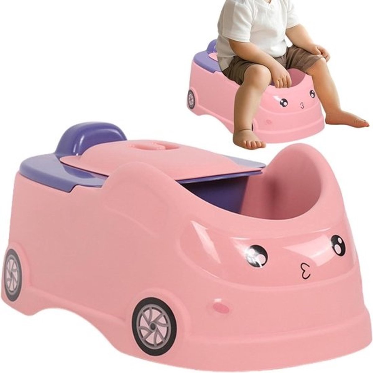 Peuter Trainingspotje - Zindelijkheidstoilet - Zindelijkheidstraining - Kindvriendelijk Ontwerp - 42 x 27 x 18 cm - Roze
