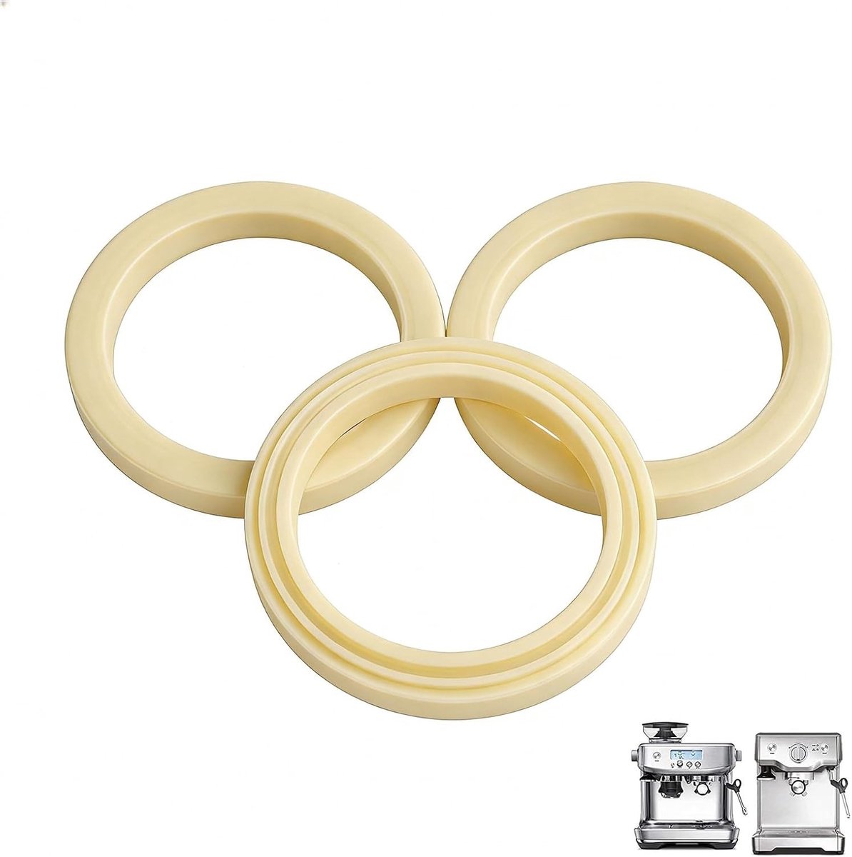 Vervangende Siliconeset voor Espresso Machines, Geschikt voor 54mm Koffiemakers, Hoge Temperatuur Weerstand, Ideaal voor Extractie en Aromatische Koffie