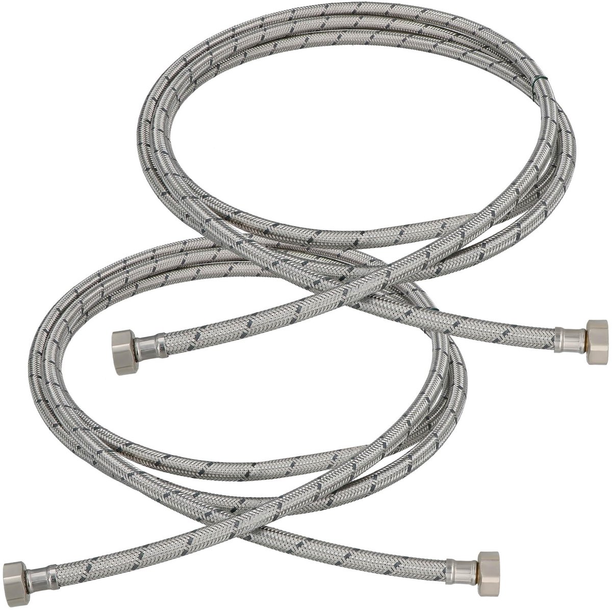 KOTARBAU® 2 Stuks - Flexibele Aansluitslang 1/2" x 1/2" - Flexibele Kraanslang 300 cm - Sanitaire Aansluitslang - Flexibele Verbindingsslang - Aansluitslang Armatuur - met Roestvrijstalen Vlechtwerk