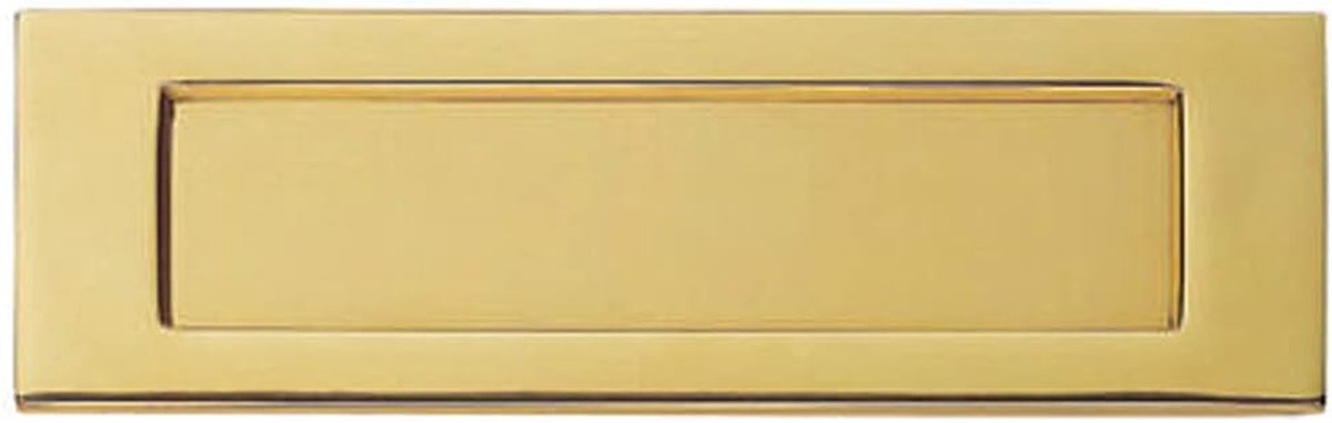 Brievenbusplaat - Voordeurklep Deurklep - Post Ontvangen - Binnenopening - 282 x 80 mm - Gepolijst messing
